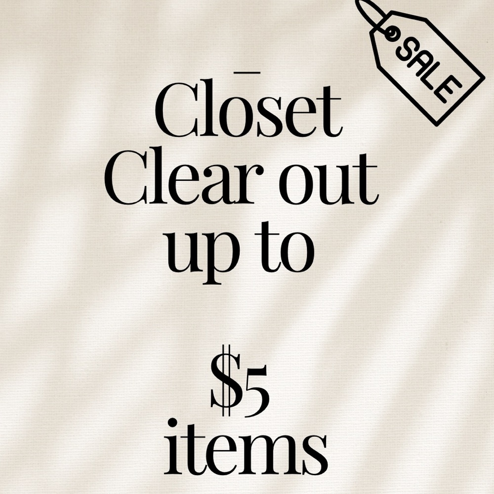 Closet Clear Out Sale Sign